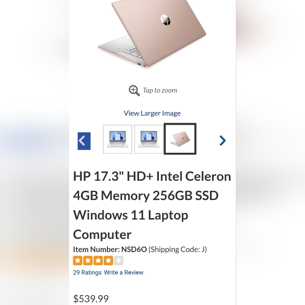 HP 17.3" HD+ Laptop - Rose Gold